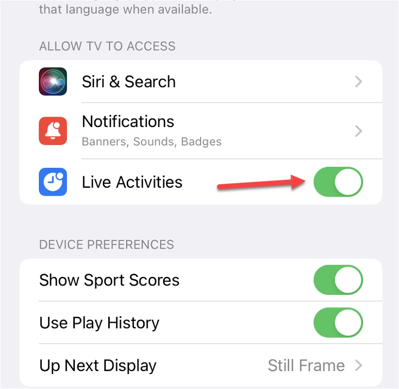 how to enable or disable live activities on iphone lock screen