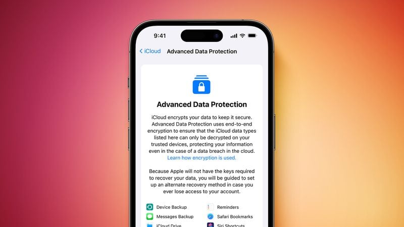 Bảo vệ dữ liệu nâng cao iOS 16.2