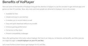 Tính năng nổi bật của phần mềm KoPlayer